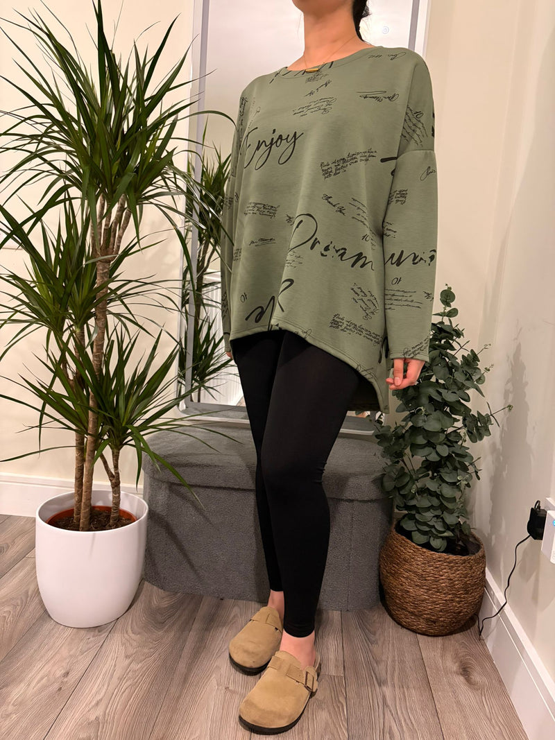 Printed Scuba Top – One Size (14–20)
