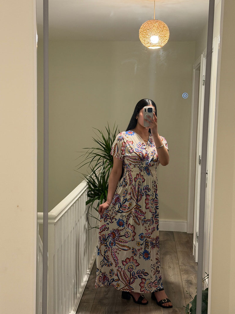 Floral V-Neck Maxi Dress