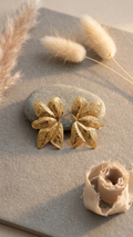 Botanical Gold-Finished Stainless Steel Leaf Studs