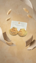 Elegant Gold-Finished Stainless Steel Scallop Shell Studs
