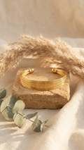 Multi-Strand Cuff Bangle Bracelet