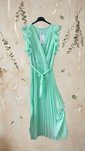 Ruffled Pleated Maxi Dress