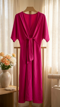 Ruffled Pleated Maxi Dress